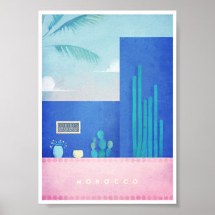 Marokko Vintage Travel Poster