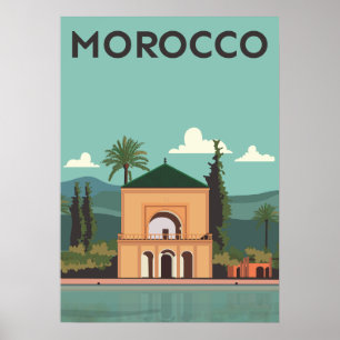 Marokko Vintage Travel Poster