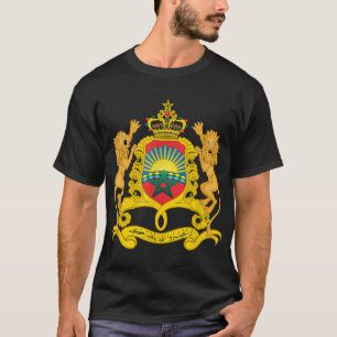 Marokko Wappen T-Shirt Flag Andenken Rabat