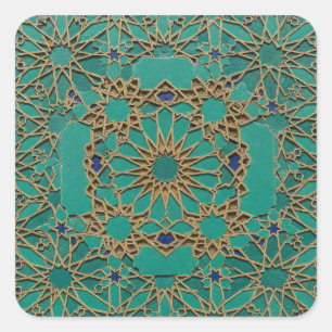 Marokko zellij Tile Travel Quadratischer Aufkleber