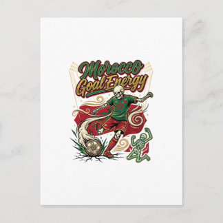 Marokko Ziel Energie Skelett Stürmer Nationen Scha Postkarte
