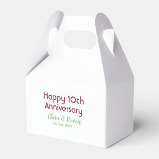 MARON GREEN PASTEL happy 10th anniversary wedding Geschenkschachtel