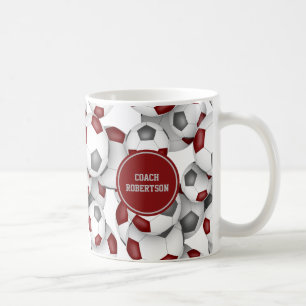 Marone graue Fußballmannschaft Farben Geschenk für Kaffeetasse