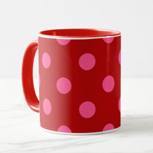 Marone Rot Pink Polka Punkte Design Tasse