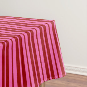 Marone Rot Pink Streifen Design Tischdecke