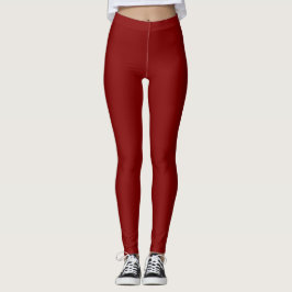 Maronefarbige einfarbig massive leggings