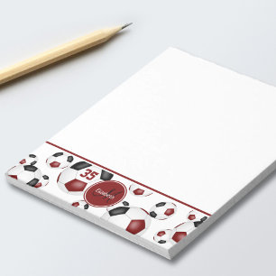 Maronenbälle mit Monogramm Notizblock