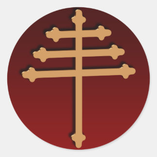 Maronite Cross Gold Sticker