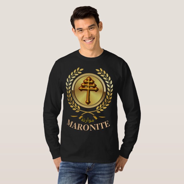 Maronite katholische Kirche Long Sleeve T - Shirt (Vorne ganz)