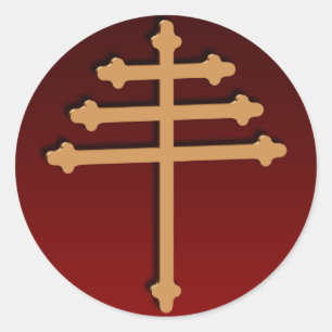 Maronite Quergoldaufkleber Runder Aufkleber