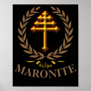 MARONITISCH (Offizielles Kreuz) Poster