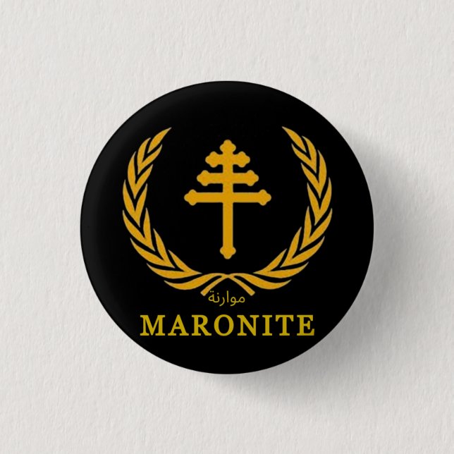 Maronitische Kirchen-Taste Button (Vorderseite)