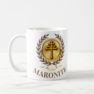 MARONITISCHER (Offizielles Kreuz) Geschenkbecher Kaffeetasse