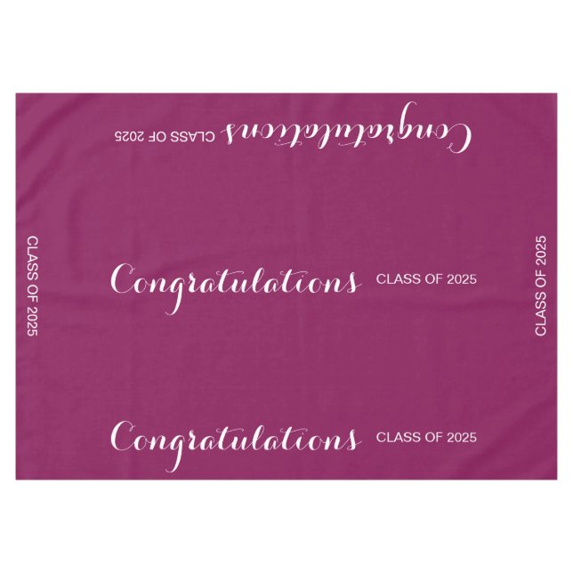 Maroon Abschluss Tablecloth Tischdecke (Vorderseite (Horizontal))