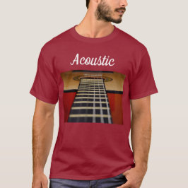 Maroon Acoustic Guitar T-Shirt
