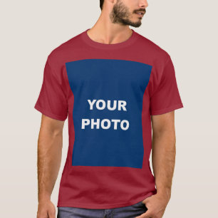 Maroon Add Your Image Foto Picture Logo Men's T-Shirt