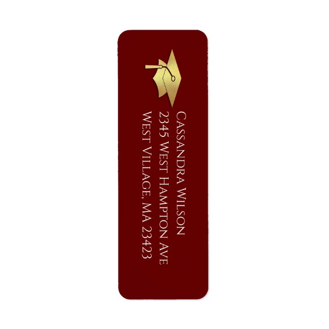 Maroon and Gold Graduation Return Address (Vorne)