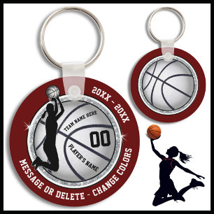 Maroon, Basketball Themed Gastgeschenke Schlüsselanhänger