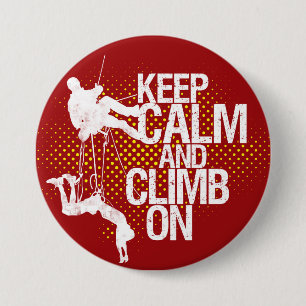 Maroon Behielt Ruhe und Climb on Rock Climbing But Button