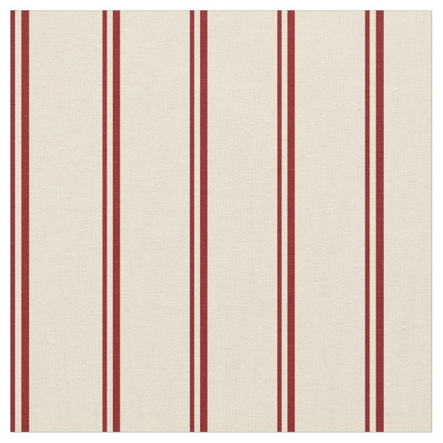 Maroon & Beige Colored Lines Stoff (Nahaufnahme)