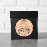 Maroon beige indische Hochzeitelefanten bevorzugen