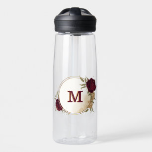 Maroon-Beige Trinkflasche