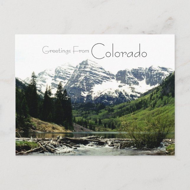 Maroon Bells bei Aspen, Colorado Postcard Postkarte (Vorderseite)