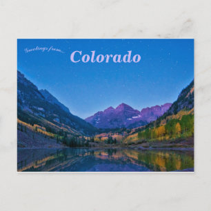 Maroon Bells Colorado Postkarte