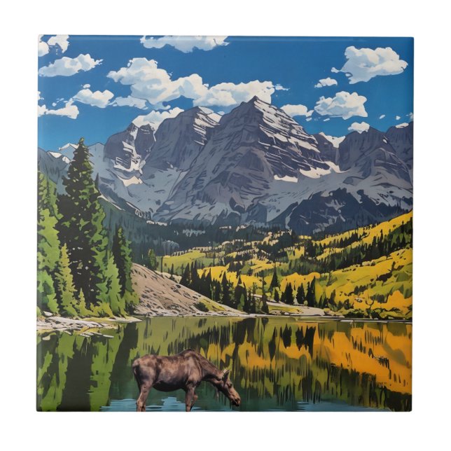 Maroon Bells Fliese (Vorderseite)