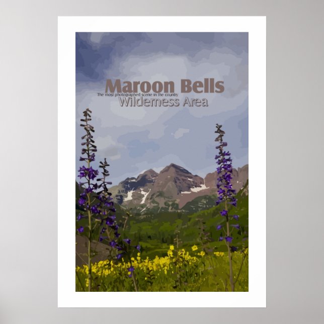 Maroon Bells Floral - Poster (Vorne)