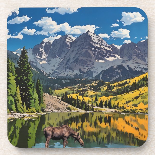 Maroon Bells Getränkeuntersetzer (Vorderseite)