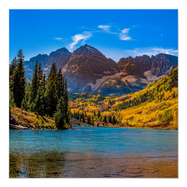 Maroon Bells in Aspen, Colorado Poster (Vorderseite)
