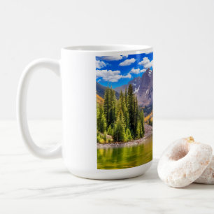Maroon Bells in Aspen, Colorado während des 2. Sep Kaffeetasse