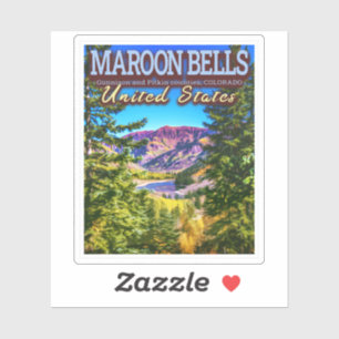 MAROON BELLS - MAROON SEE - COLORADO US AUFKLEBER