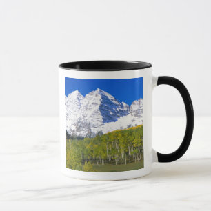 Maroon Bells mit herbstlichem Espenwald. Tasse
