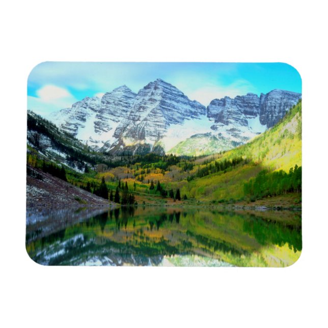 Maroon Bells reflektieren Maroon Lake Magnet (Horizontal)