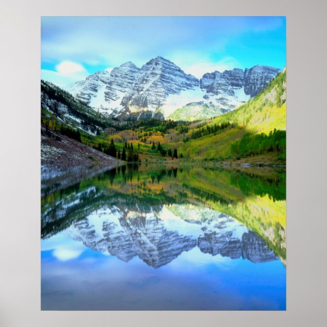 Maroon Bells reflektieren Maroon Lake Poster (Vorne)