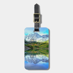 Maroon Bells spiegeln sich im Maroon Lake Gepäckanhänger