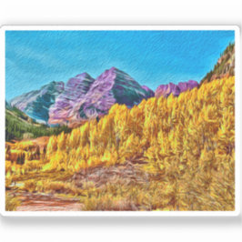 Maroon Bells Vinyl Sticker