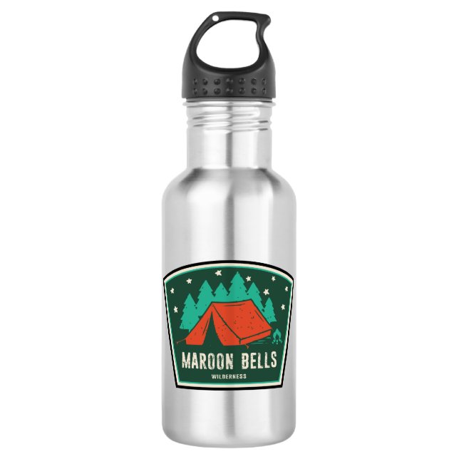 Maroon Bells Wilderness Camping Edelstahlflasche (Vorderseite)