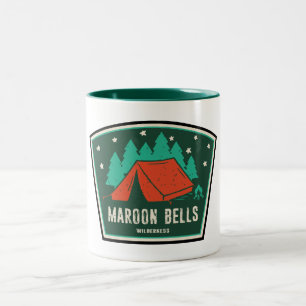 Maroon Bells Wilderness Camping Zweifarbige Tasse