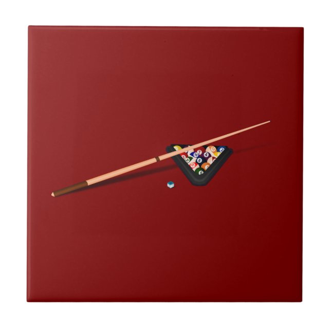 Maroon Billiard Table Fliese (Vorderseite)