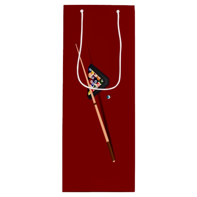Maroon Billiard Table Geschenktüte Für Weinflaschen (Vorderseite)