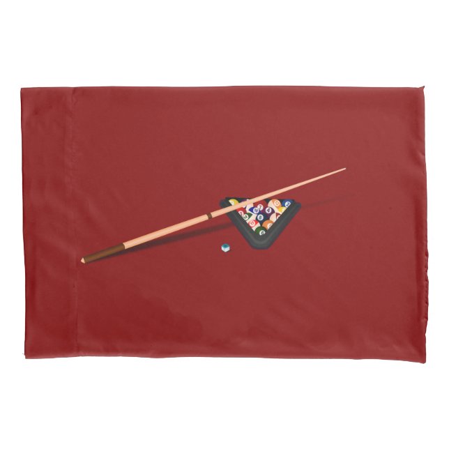 Maroon Billiard Table Kissenbezug (Vorderseite)