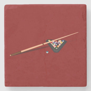 Maroon Billiard Table Steinuntersetzer