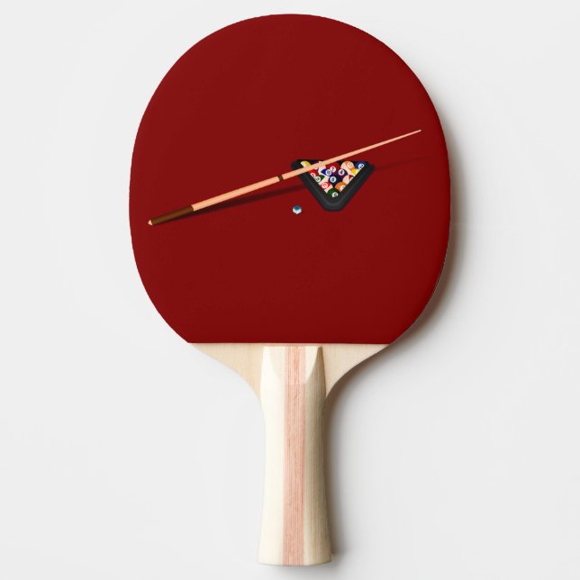 Maroon Billiard Table Tischtennis Schläger (Vorderseite)