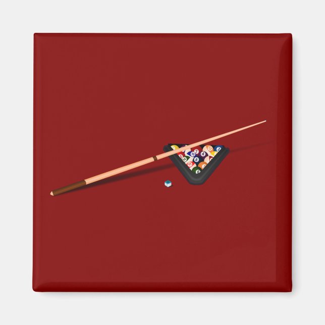 Maroon Billiard-Verordnung Magnet (Vorne)
