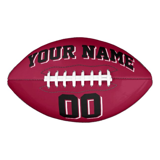 MAROON BLACK AND WEISS Custom Football (Vorderseite)