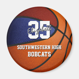 Maroon Blue Sport Team Farben Geschenke Basketball Magnet