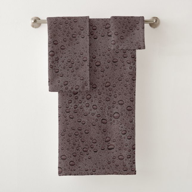 Maroon-Braunwasser-Tropfen Badhandtuch Set (Insitu)